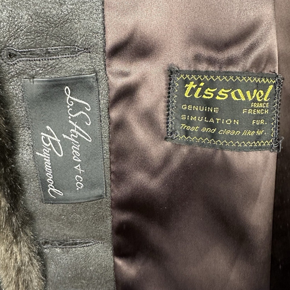 Vintage Women’s Tissavel France Faux Fur Chocolate Brown Union Made Size M - Picture 7 of 15